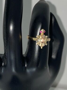 14k Gold Turtle Ring